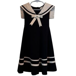 Rare Editions Navy Sleeveless Sailor Dress